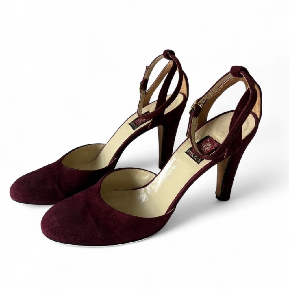 Anne Klein Red High Heels with Ankle Strap
